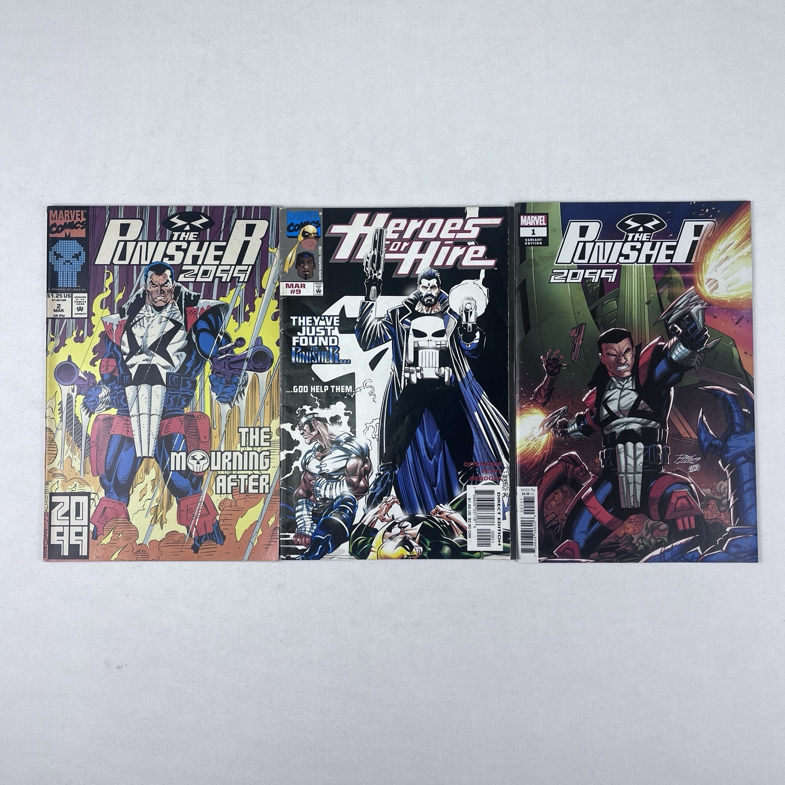 Il Punitore Varie Lotto 3 fumetti Marvel numeri vintage da collezione 2099