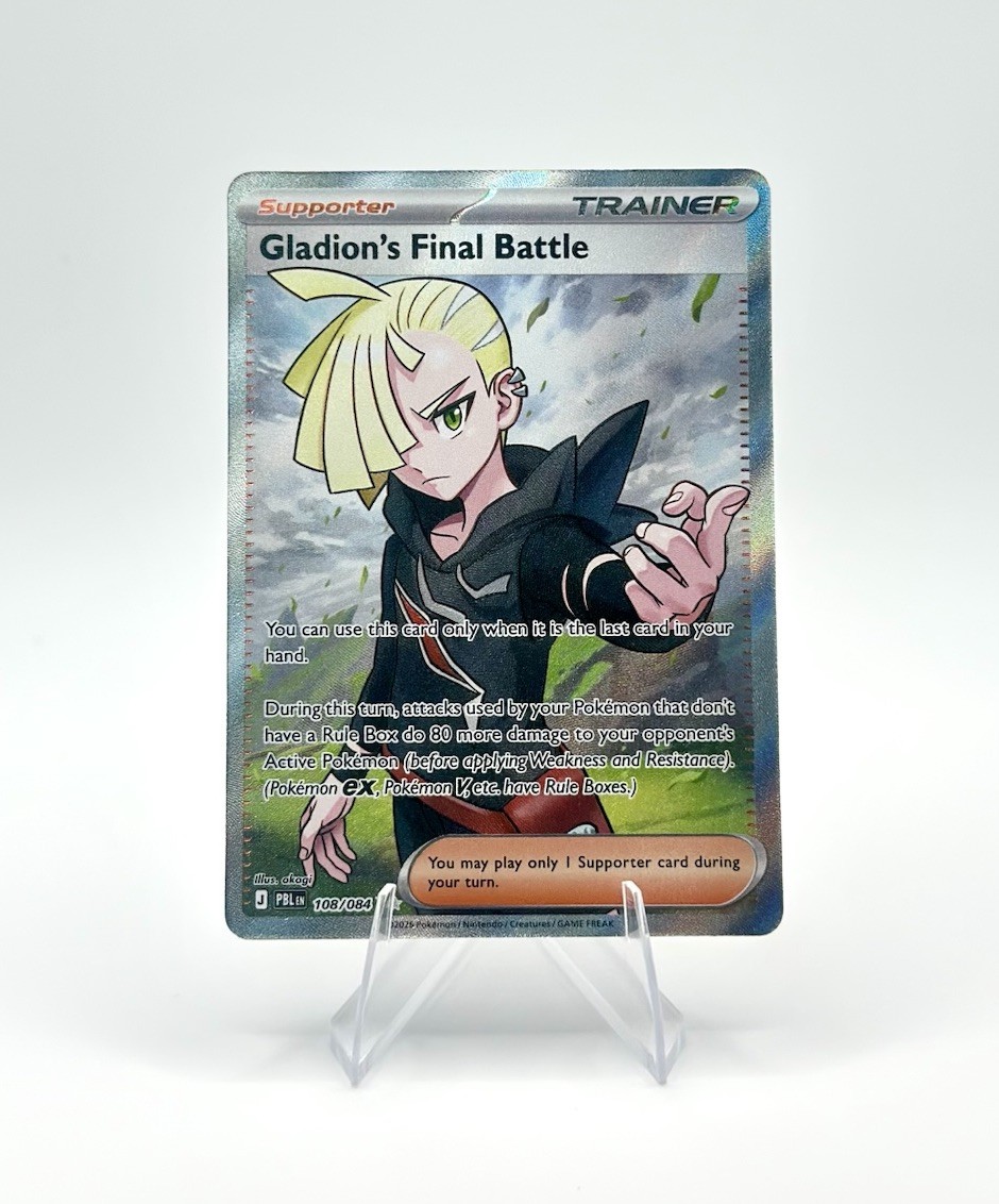 Carta Pokemon Gladion's Final Battle 108/084 Ultra Rara ME05 Pitch Black NM