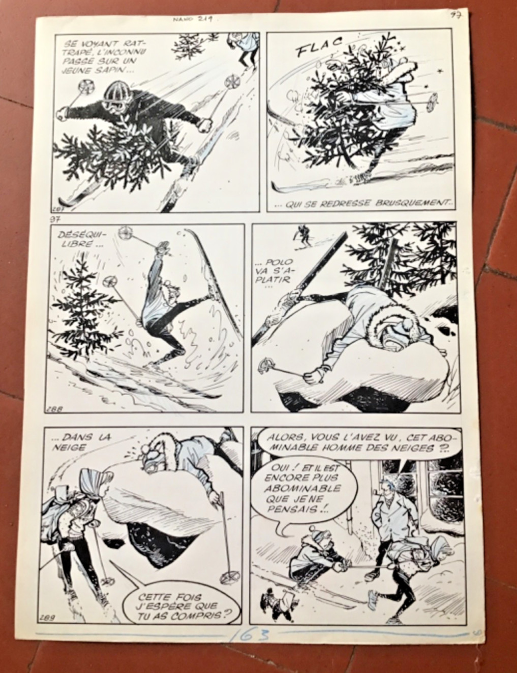 GLOESNER. Cri-Cri Reporter. Planche 97 publiée dans Nano et Nanette. 25 x 35,5