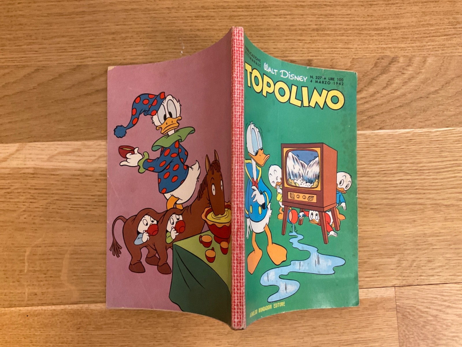 TOPOLINO LIBRETTO N.327 MONDADORI DISNEY 1962 SI BOLLINO, NO FIGURINE