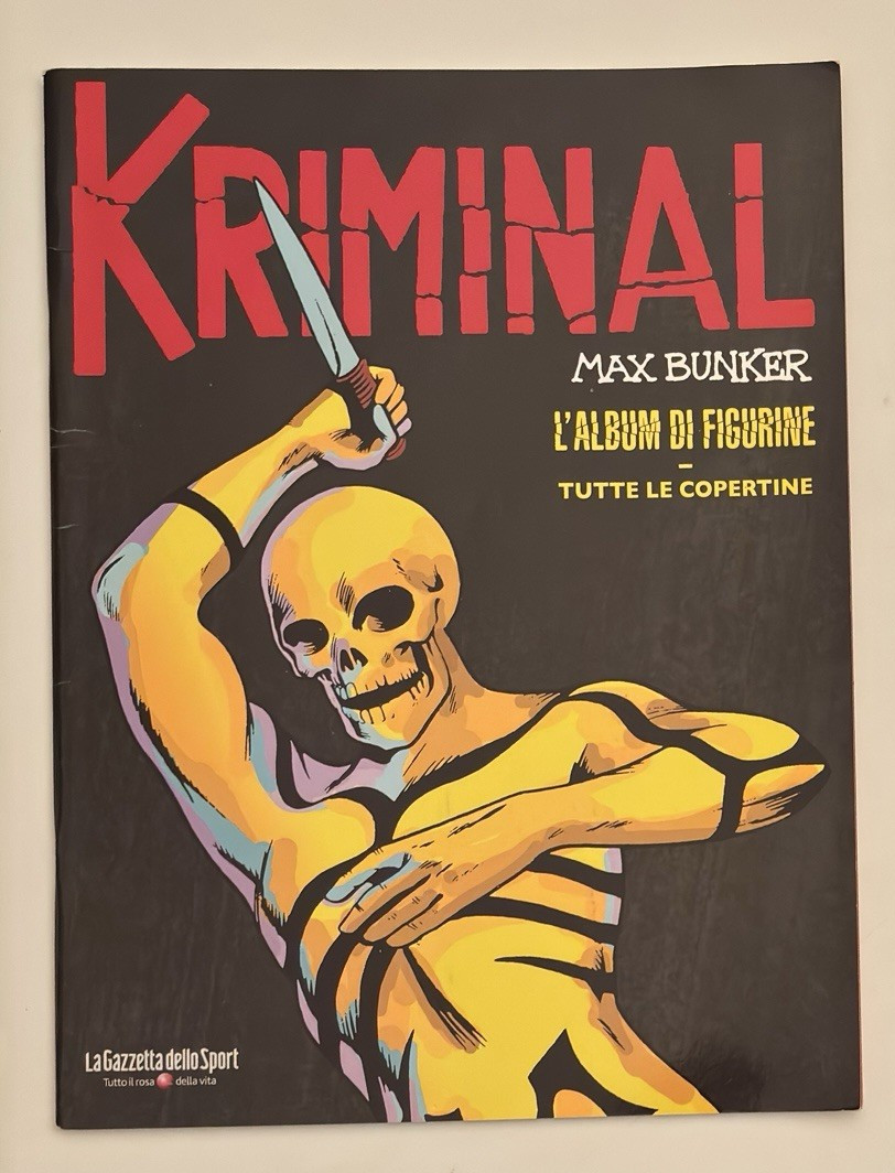 Kriminal Tutte le Copertine Album Figurine Vuoto Max Bunker Gazzetta 2020