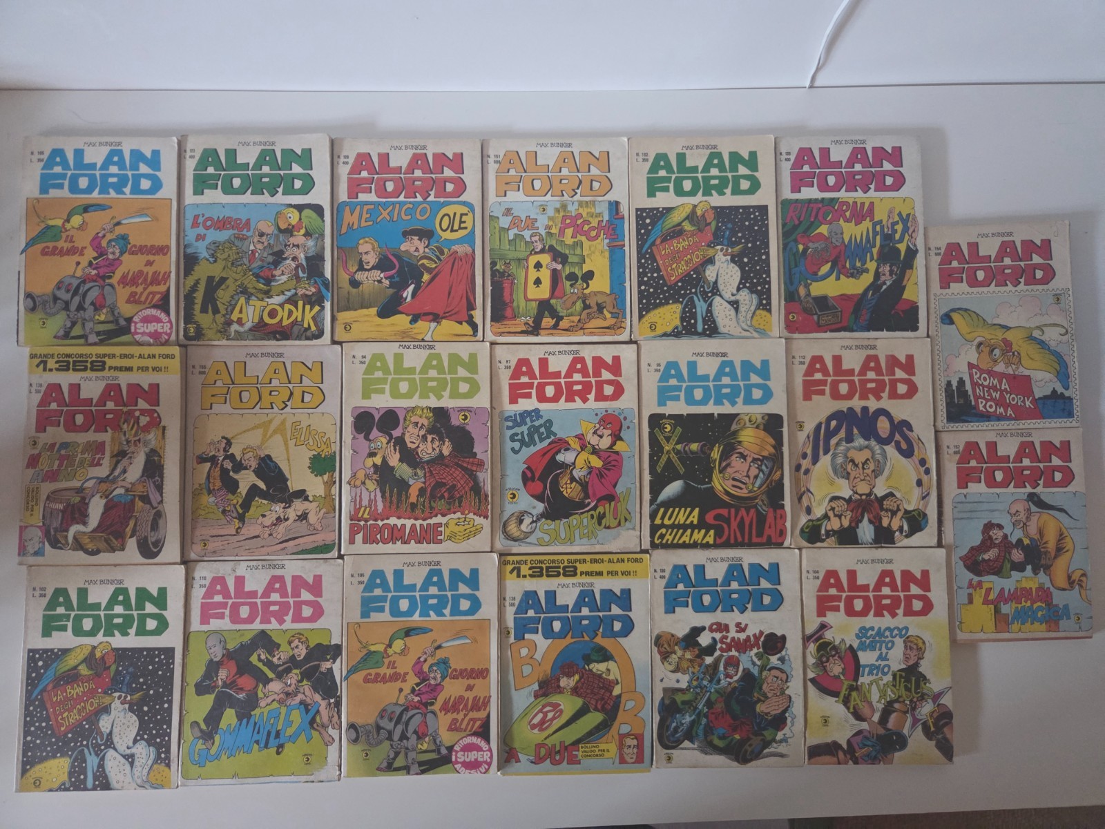 Lotto 20 albi Alan Ford vintage anni '70-'80 - Editoriale Corno, Max Bunker