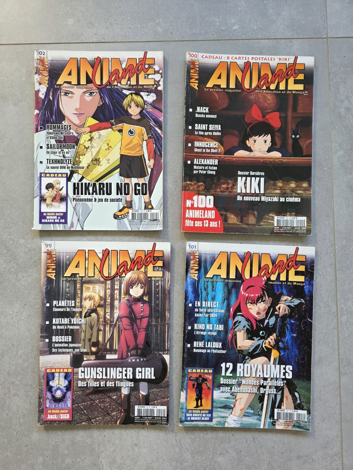 Animeland lot de 4 magazines manga en français n°99 100 101 102