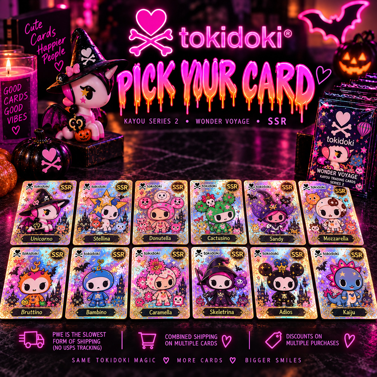 Kayou Tokidoki Wonder Voyage SSR Super Secret raro set riempitivo - quasi nuovo/MT