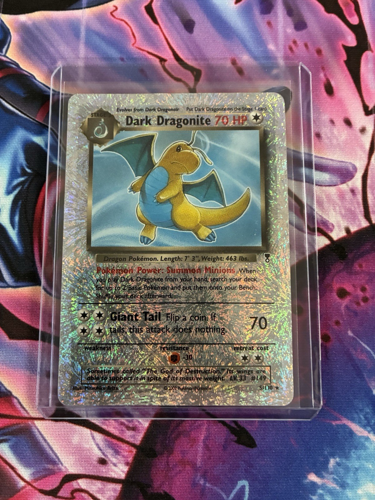 2002 POKEMON LEGENDARY COLLECTION DARK DRAGONITE REVERSE HOLO 5/110