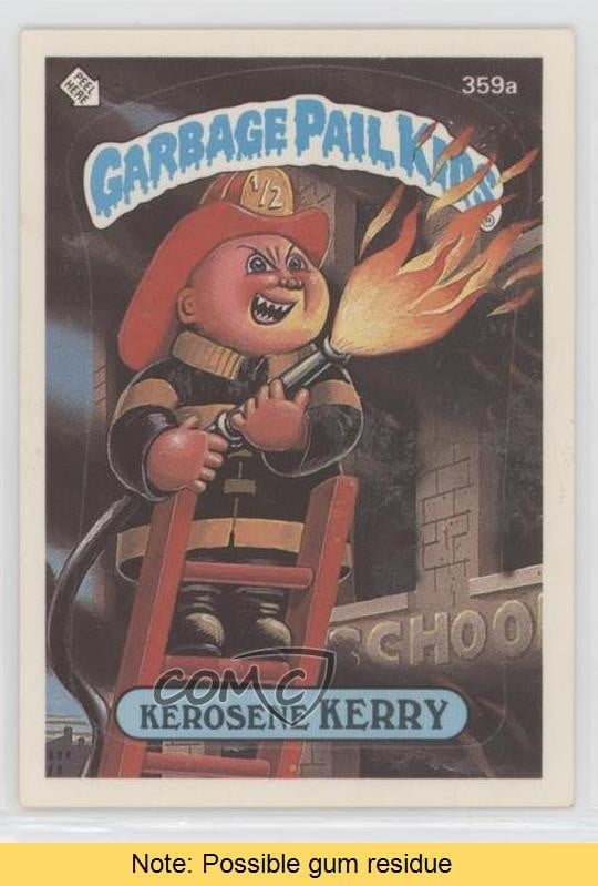 Topps Garbage Pail Kids 1987 Serie 9 Kerosene Kerry (Due Stelle Posteriore) LEGGI 0kb5