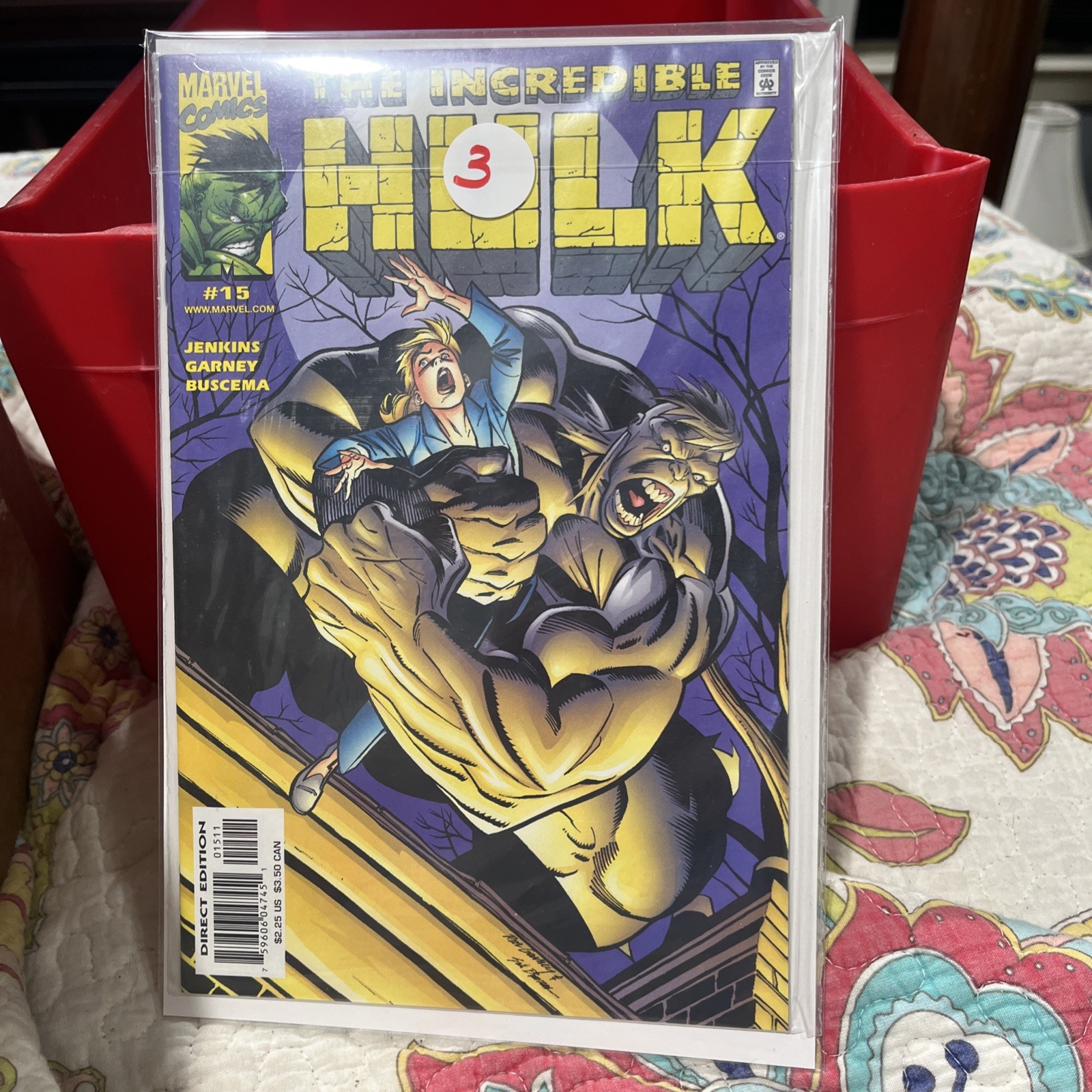 INCREDIBLE HULK #15 RON GARNEY COVER MARVEL COMICS 2000 BAGGED AND BOARDED