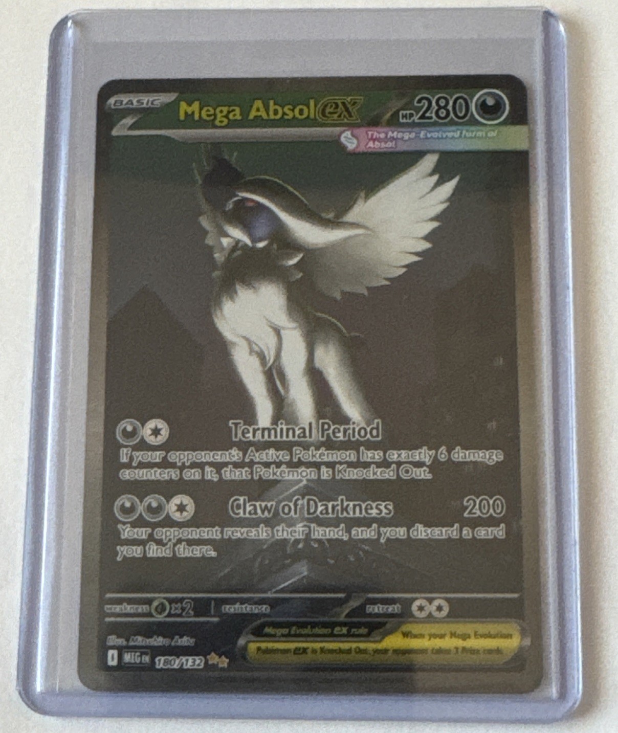 Pokemon TCG Mega Absol EX 180/132 Me01: Mega Evoluzione Holo Full Art 280 HP