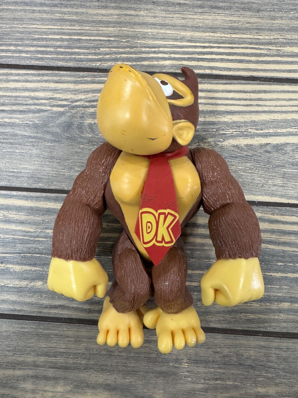 Donkey Kong Action Figure Brown & Yellow Plastic Toy