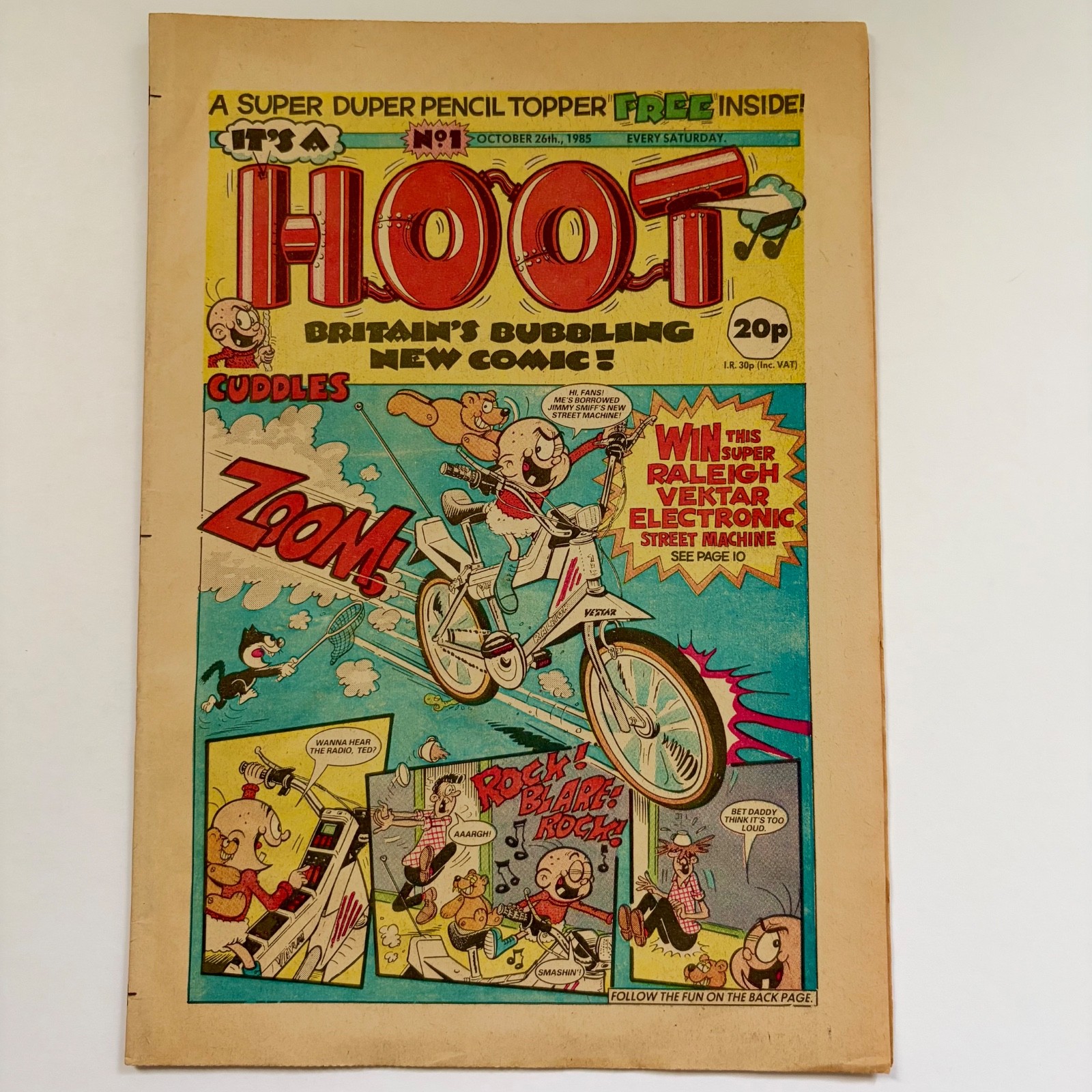 Hoot - Comic - Issue 1 - 1985 D.C. Thomson Vintage Weekly - Cuddles