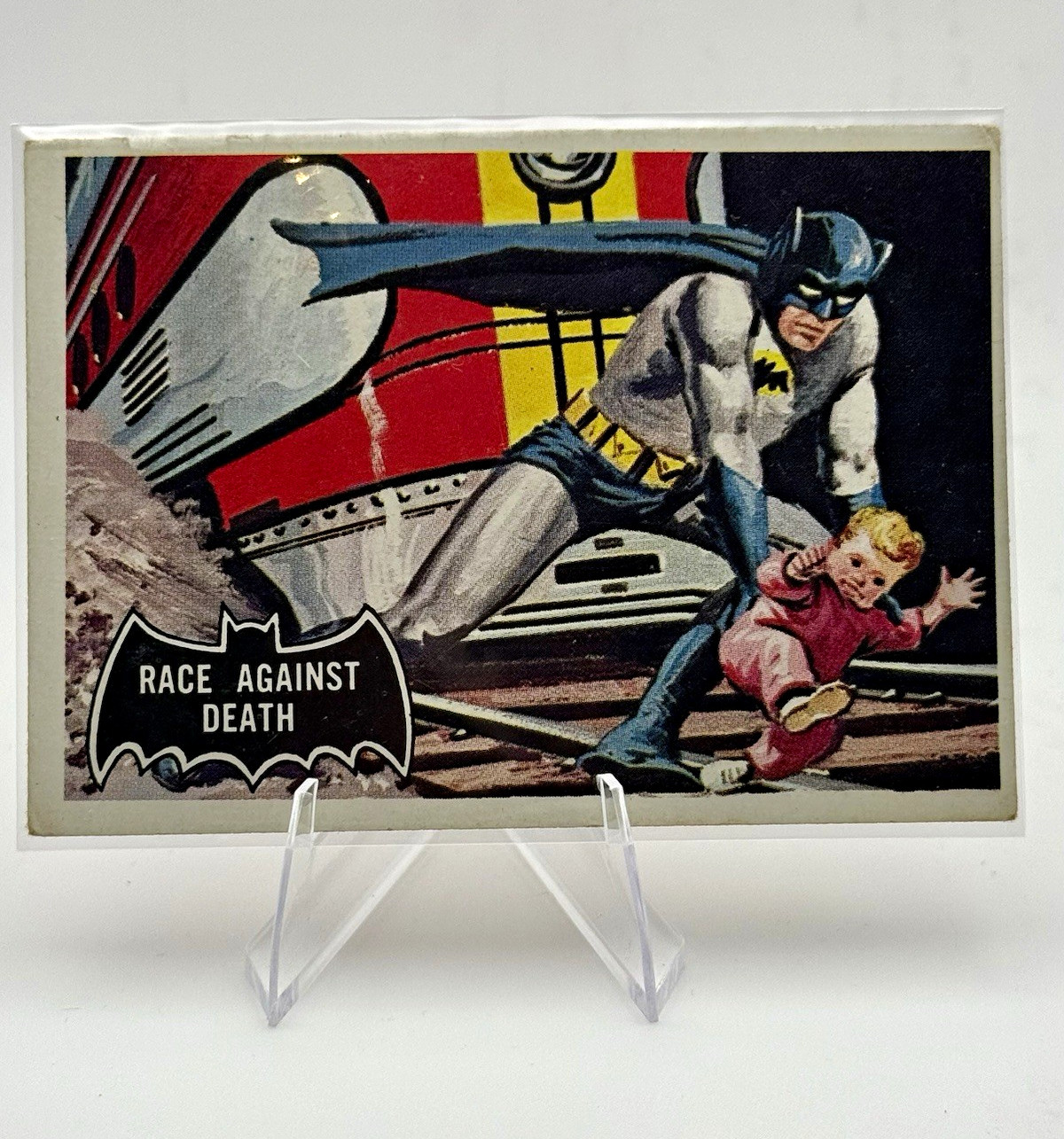 1966 TOPPS BATMAN 53 CORSA CONTRO LA MORTE