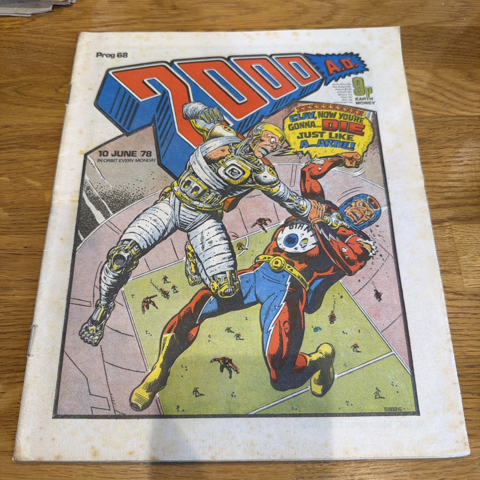 2000AD Prog 68 - 10 June 1978 - Judge Dredd - IPC Comic - VG