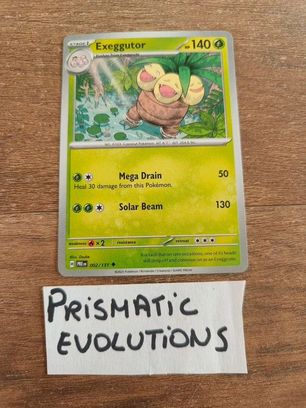 Prismatic evolutions exeggutor