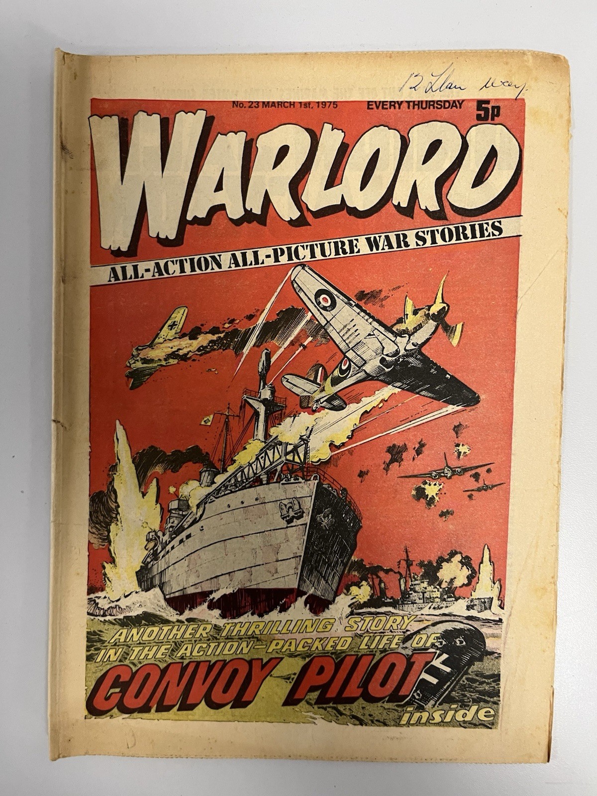 Warlord Comic No# 23 March 1st 1975 FN