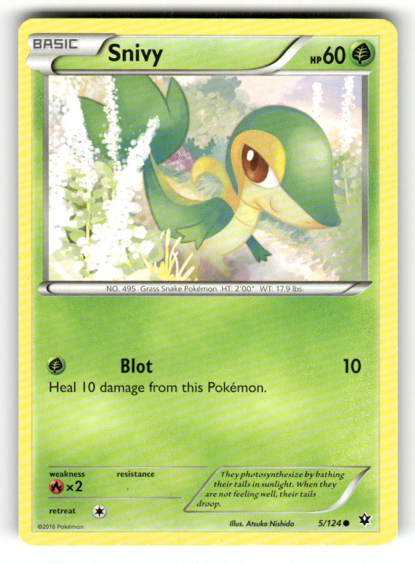 Snivy 5/124 Destino Comune Collide Pokemon Moderatamente Giocato Atsuko Nishida