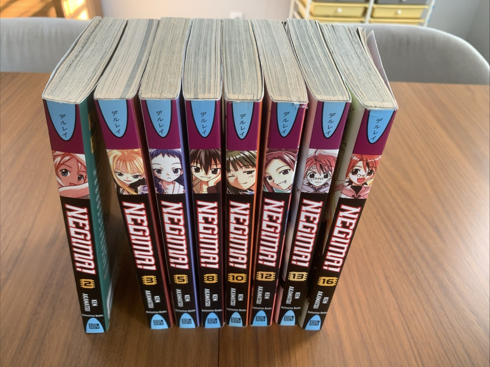 Lotto di 8 Negima! Magister Negi Magi Manga # 2, 3, 5, 8, 10, 12, 13 16 Akamatsu