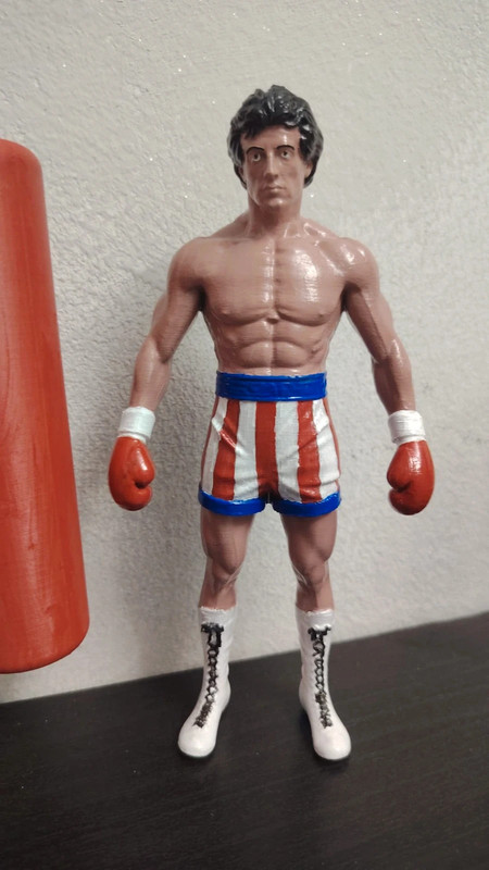 Rocky Balboa Sylvester Stallone Miniatura Statuetta Action Figure 18 cm
