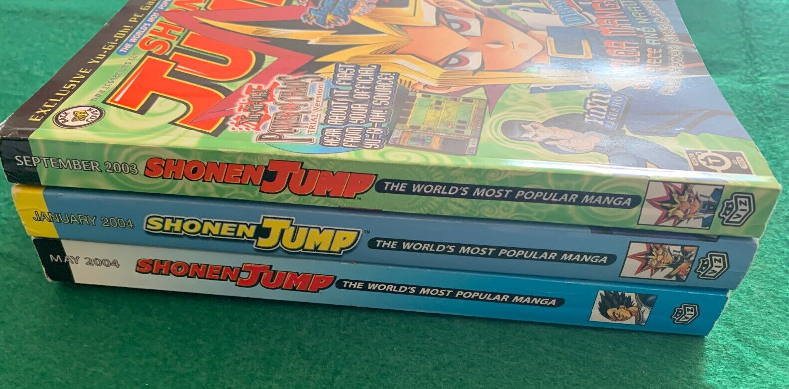 Lotto (3) Shonen Jump settembre 2003 gennaio 2004 maggio 2004 senza carte manga