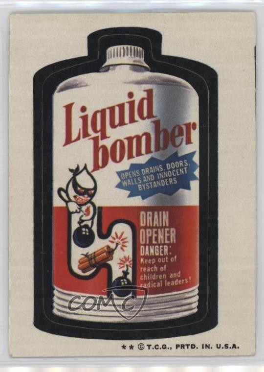 Topps Wacky Packages 1973 Serie 4 Bomber Liquido 0nr3