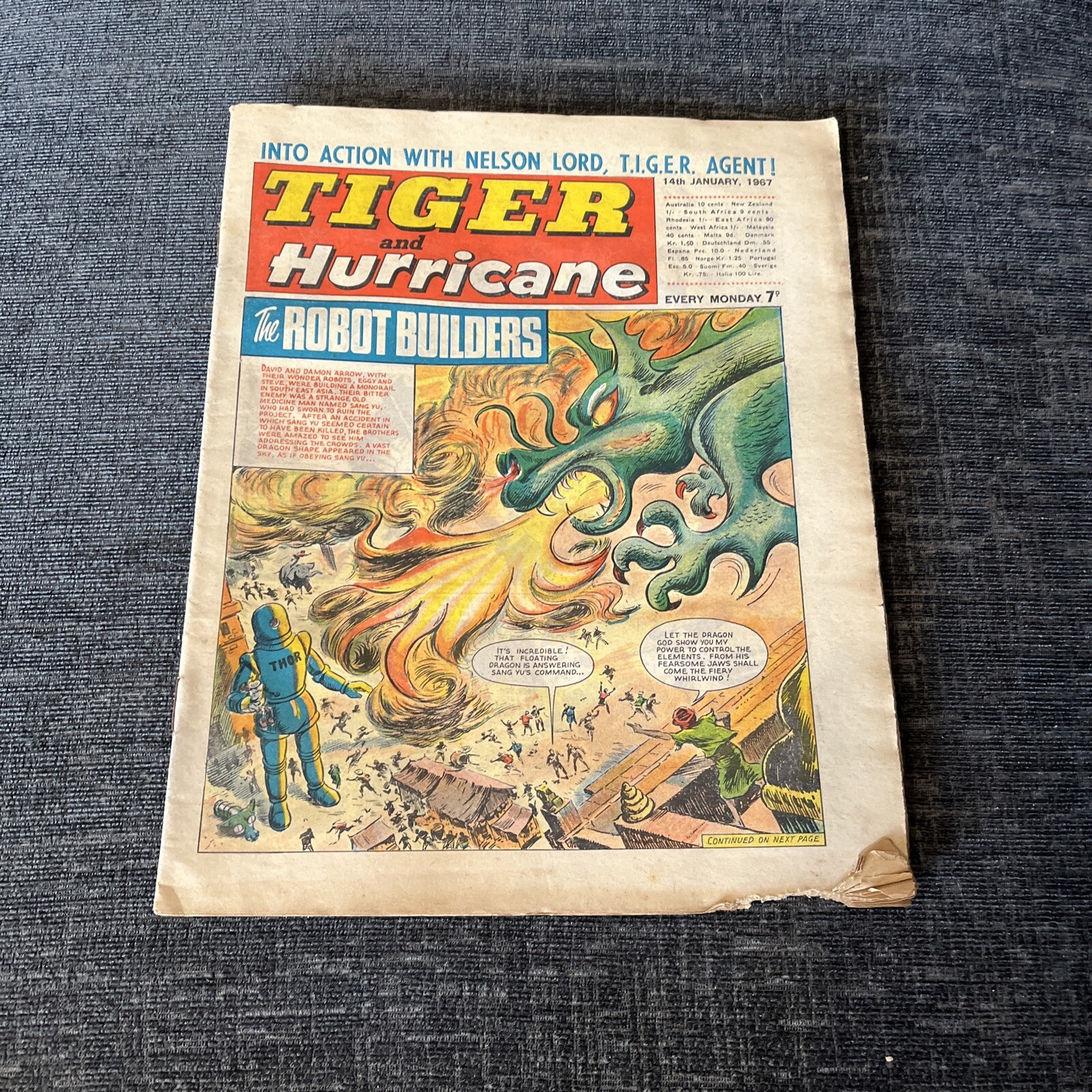 Tiger and Hurricane Comic - 14 January 1967 - 60th Birthday Gift