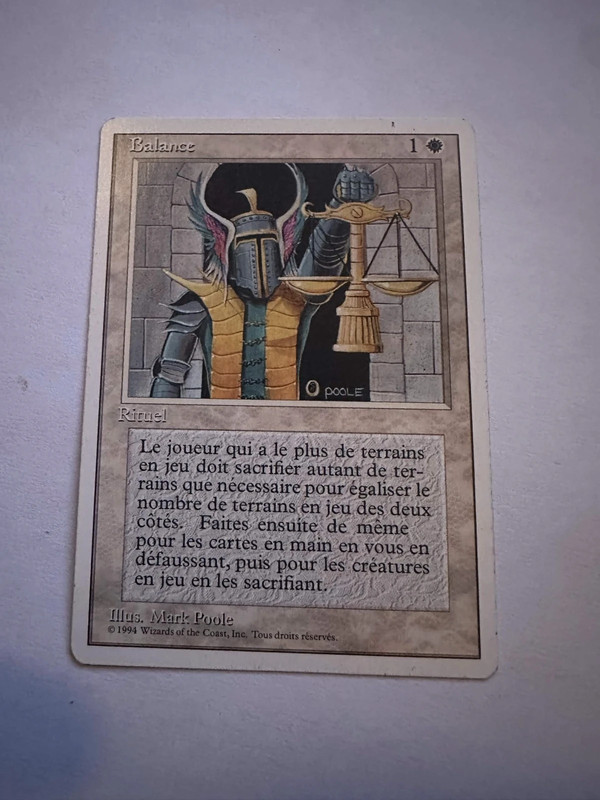Balance Magic The Gathering Foreign White border 1994