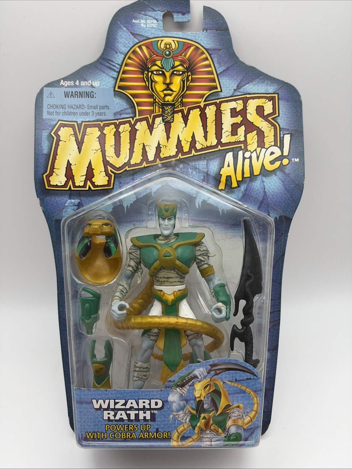 Kenner Mummies Alive! Wizard Rath Action Figure w/ Cobra Armor & Sword 1997
