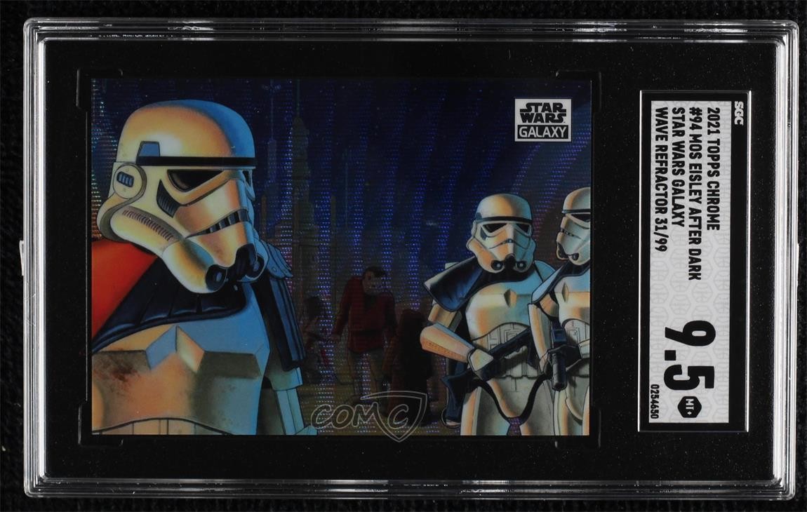 2021 Chrome Star Wars Galaxy Wave rifrattore 31/99 Eric Lehtonen Sandtrooper 07qw