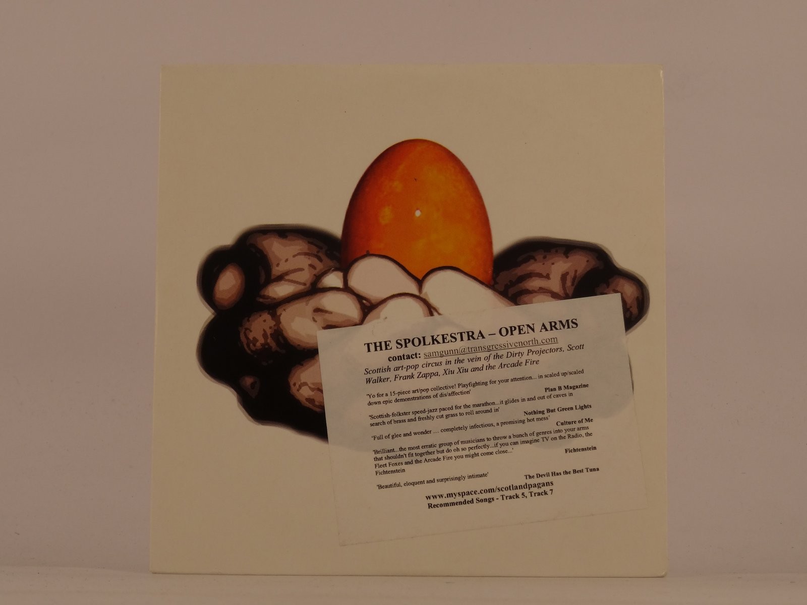 THE SPOLKESTRA OPEN ARMS (150) 6 Track Promo CD Album plus Card Sleeve 