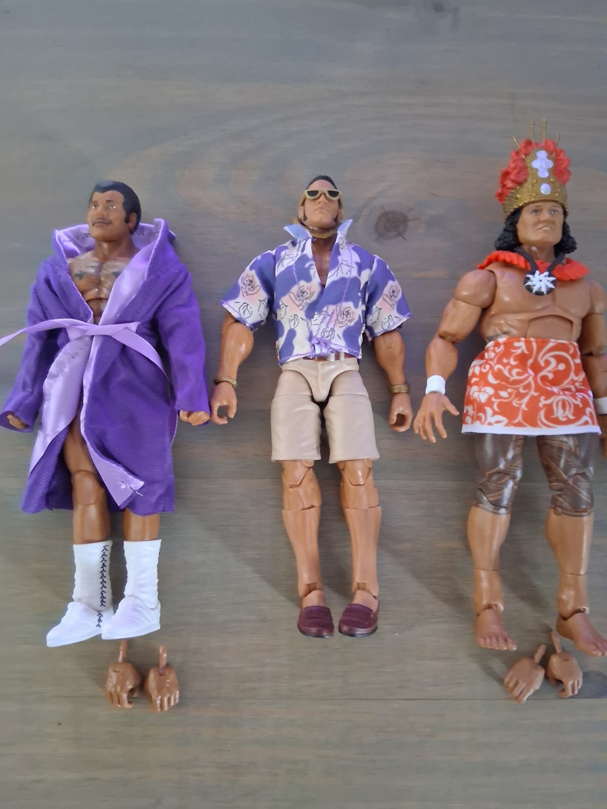 WWE Mattel Elite Maivia Legacy 3-Pack The Rock, Rocky Johnson, Peter Maivia