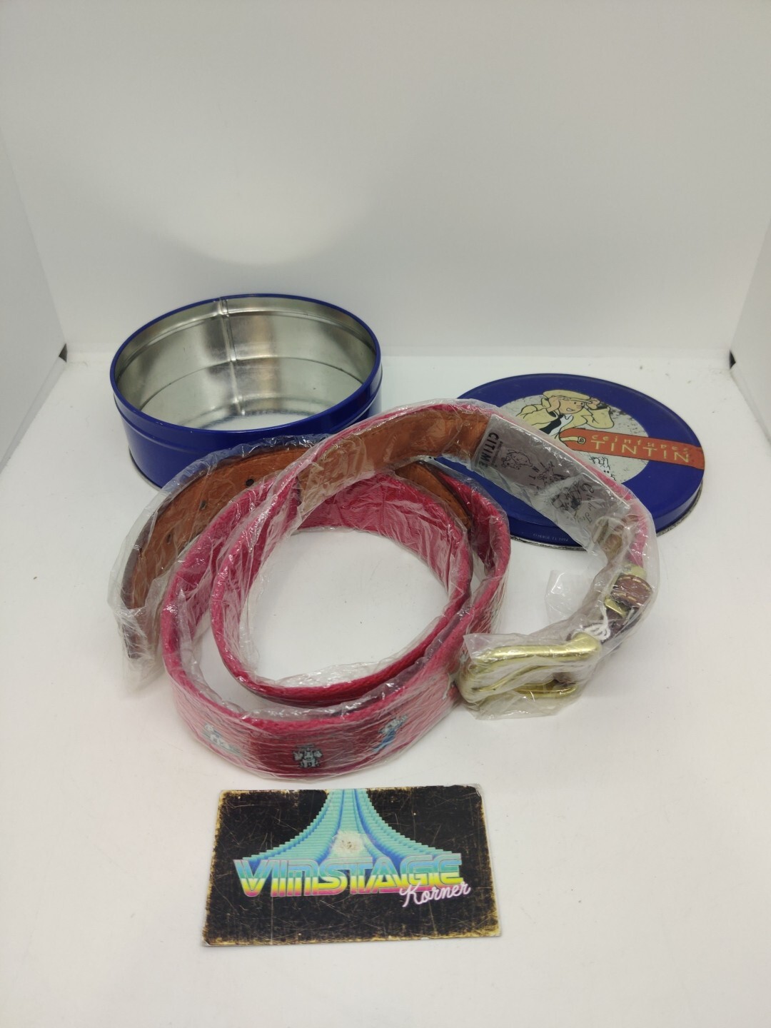 Ceinture Tintin Globe Trotter Rouge Neuve Avec Sa Boîte - Citime Hergé