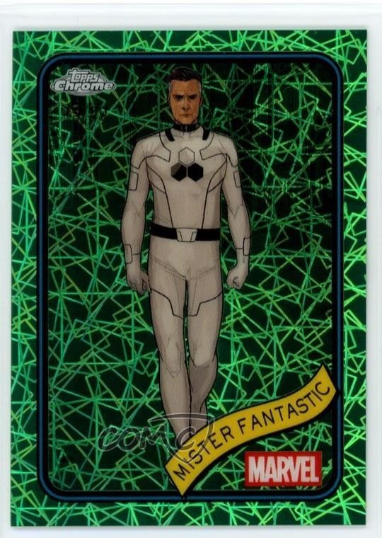 2025 Topps Chrome Marvel Comics Hulk Green Lazer Refractor /99 Mr Fantastic 1w4d