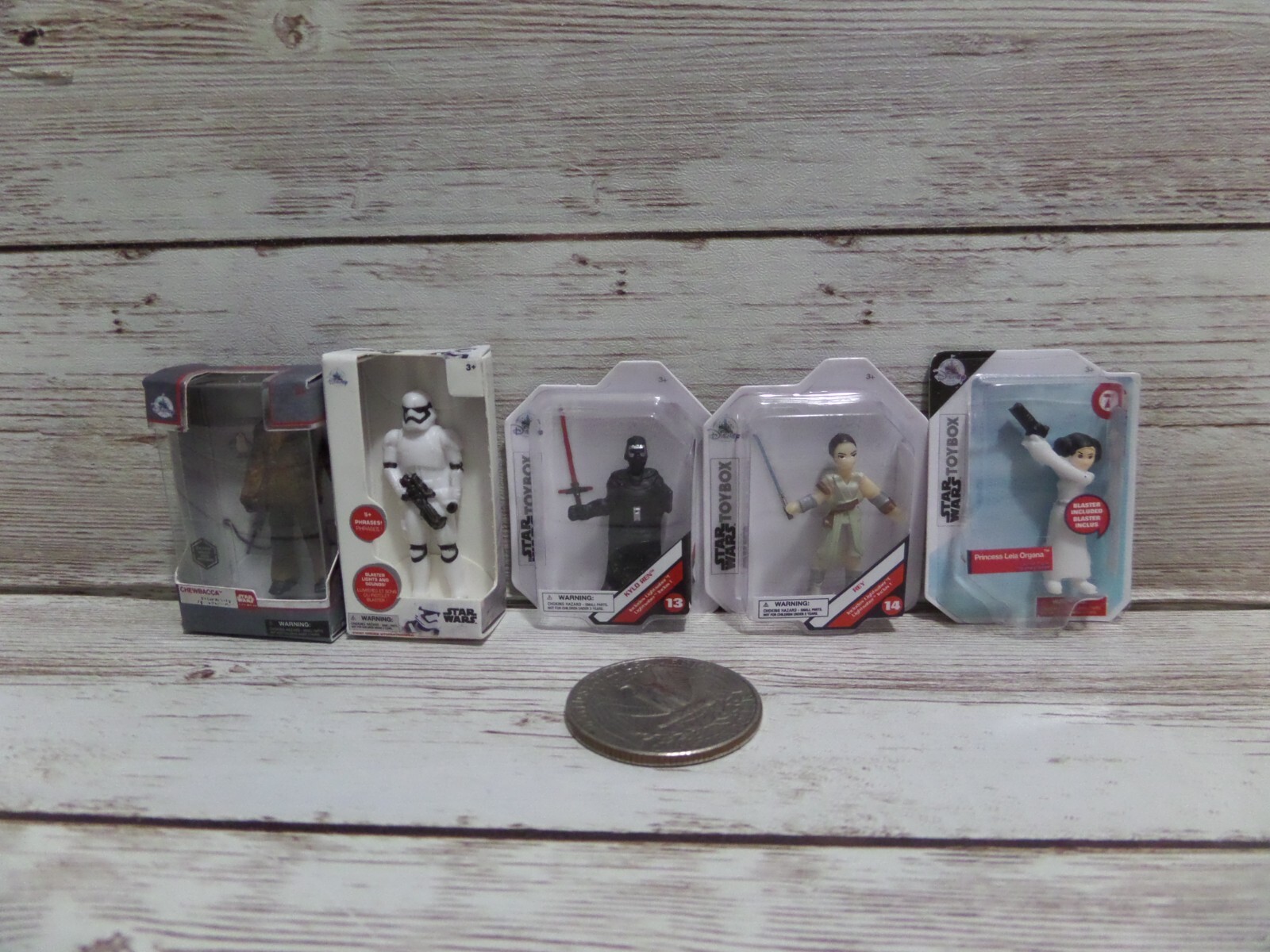 Disney Star Wars Scatola Giocattolo Mini Marche Figurine Lotto di 5 Boxate