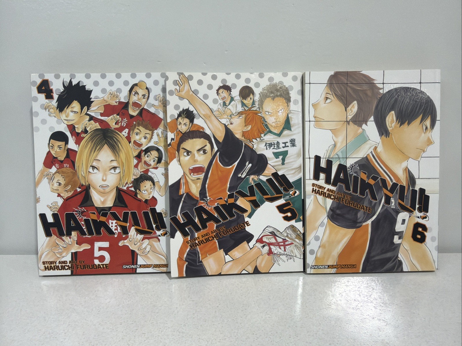 Haikyuu libro manga tascabile inglese lotto di 3 volumi 4-6 Haruichi Furudate