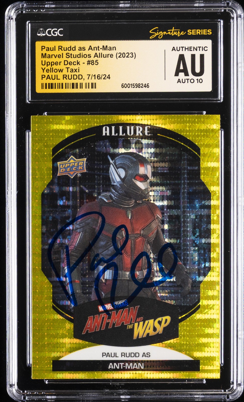 2023 UD: ALLURE [MARVEL] #85 PAUL RUDD AS ANT-MAN CGC AUTENTICO