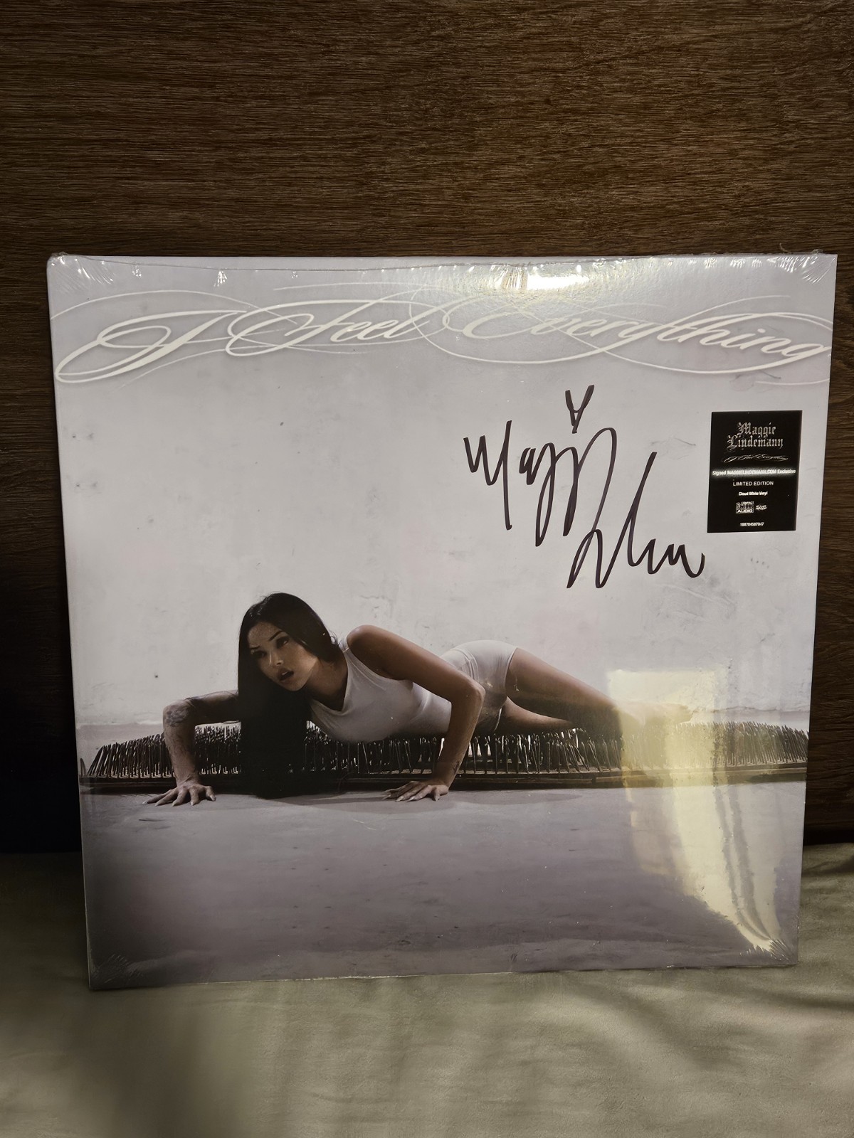 Signed Maggie Lindemann I Feel Everything D2C Exclusive Cloud White Vinyl Auto
