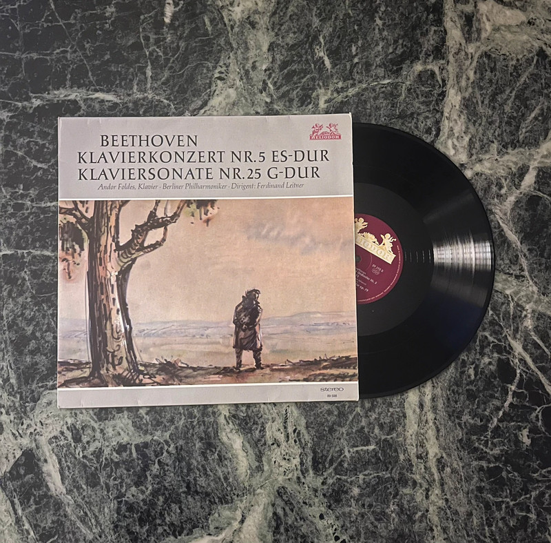 Beethoven: Klavierkonzert Nr. 5 & Sonate Nr. 25 – Foldes / Leitner – Heliodor LP Vinyl