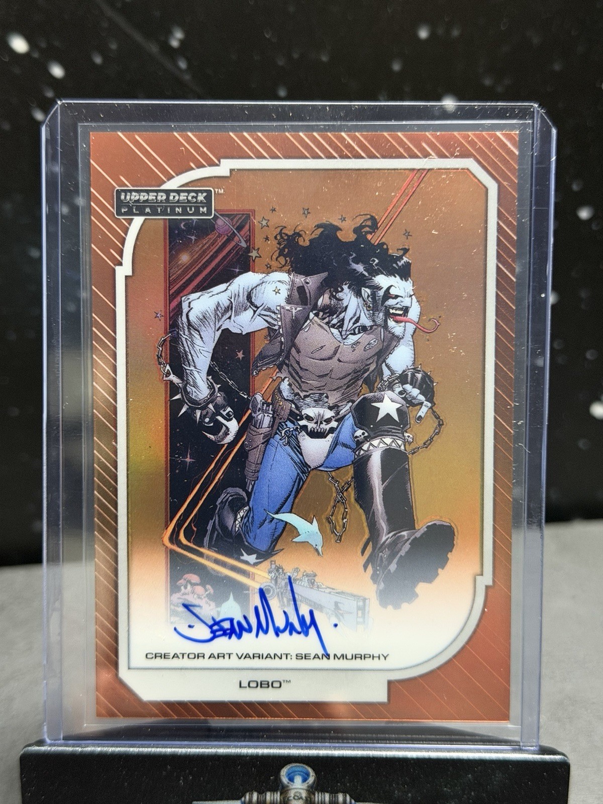 2026 UD DC Platinum LOBO Creator Art Variant On Card Auto Orange Rainbow /25