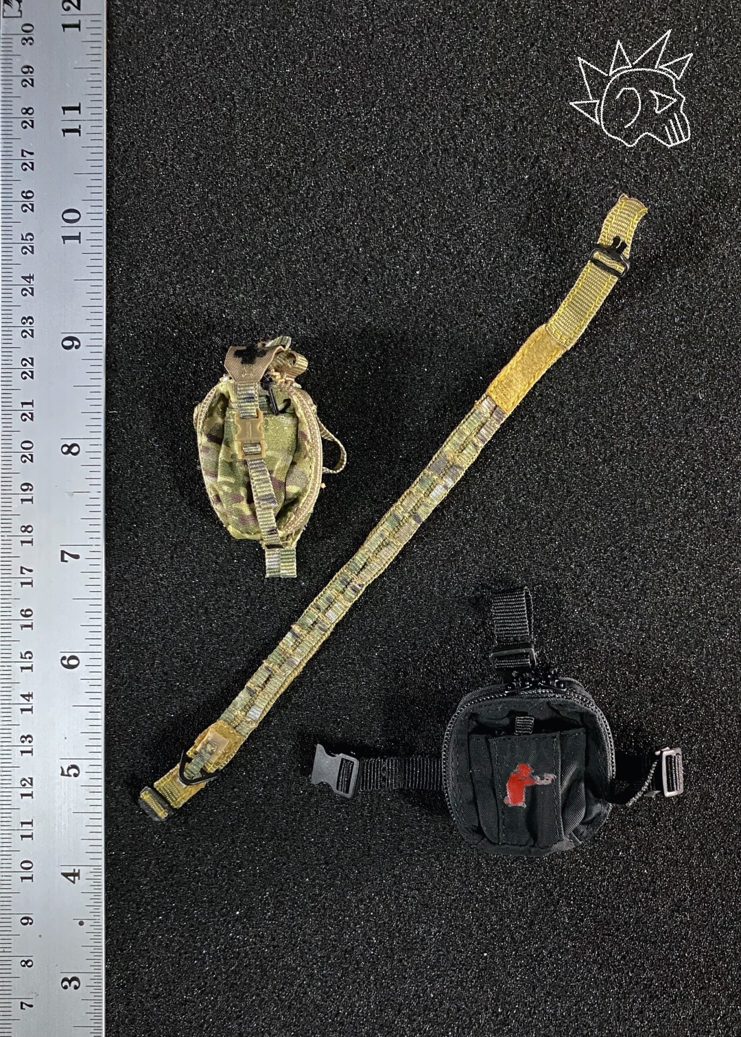 Cintura tattica scala 1/6 + marsupio set accessori action figure personalizzati - M049