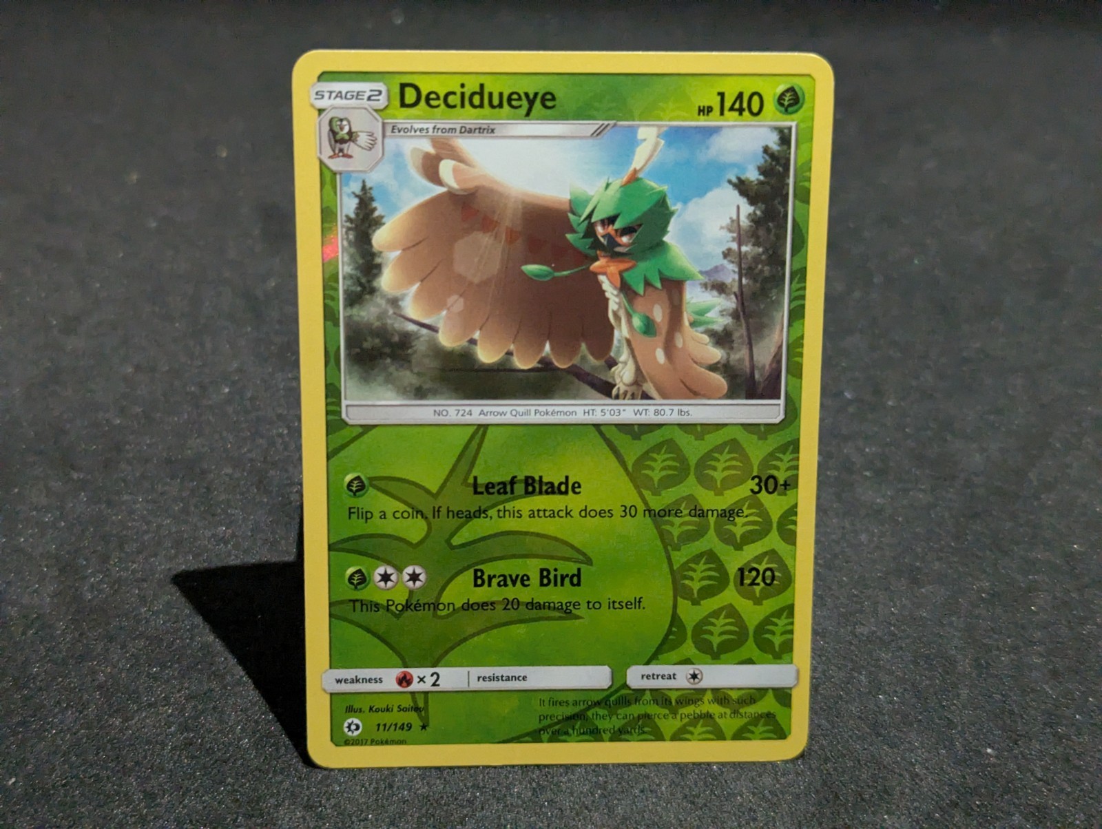 Decidueye 11/149 Sun & Moon  Reverse Holo Pokemon NM