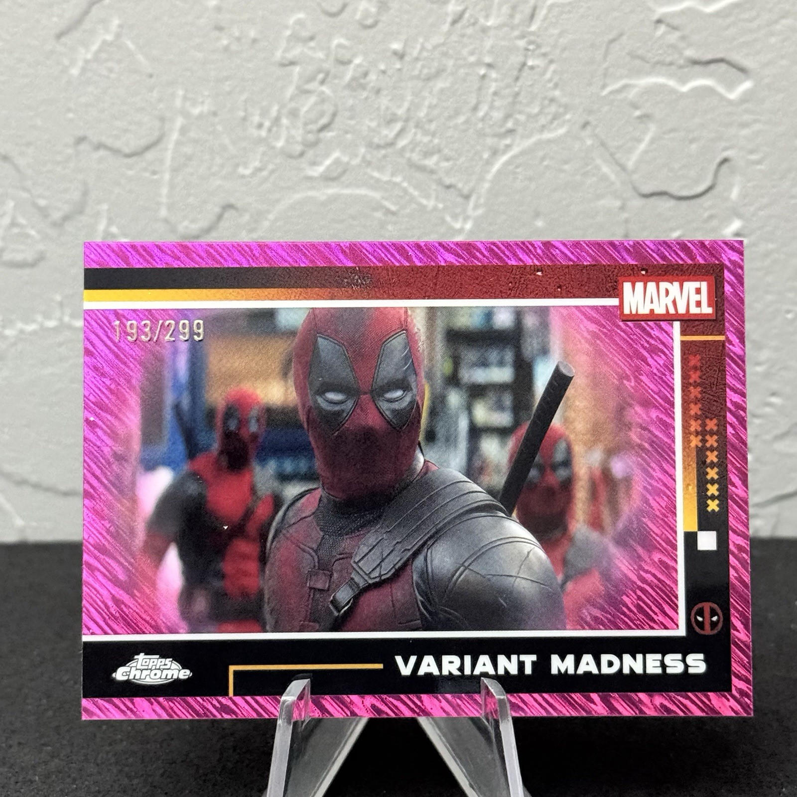2025 Topps Chrome Deadpool Variant Madness #95 Pink Shimmer /299