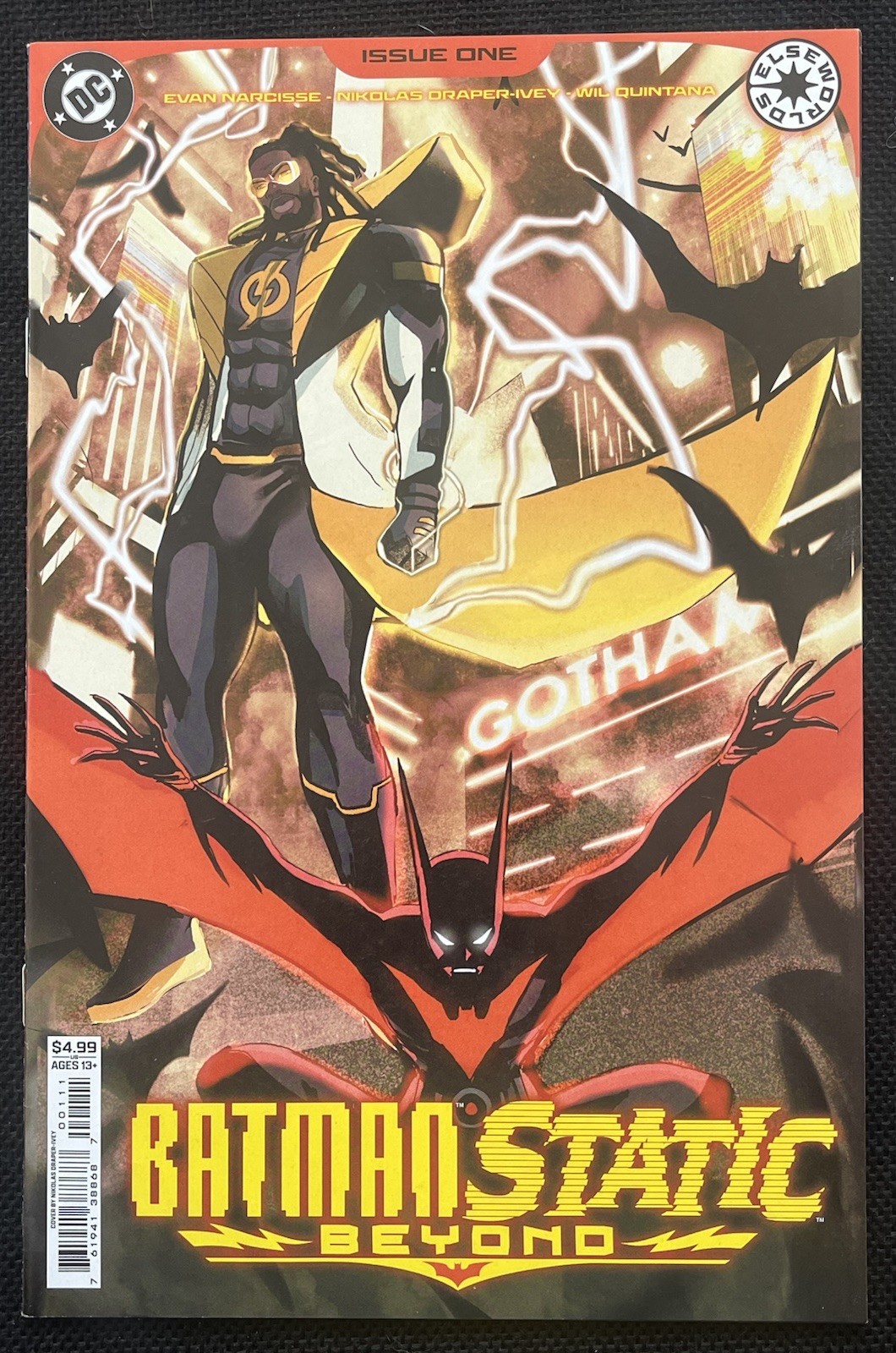 Batman Static Beyond #1 Elseworlds Narcisse Draper-Ivey DC Comics ottime condizioni
