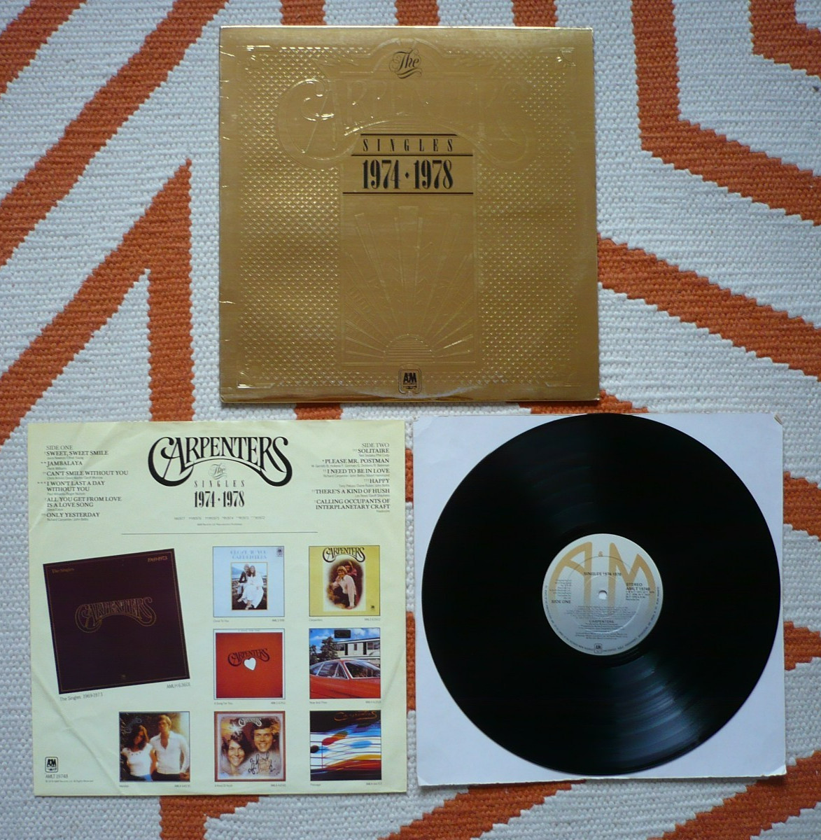 Carpenters The Singles 1974-1978 Vinyl UK 1978 A&M 1st Press Greatest Hits LP