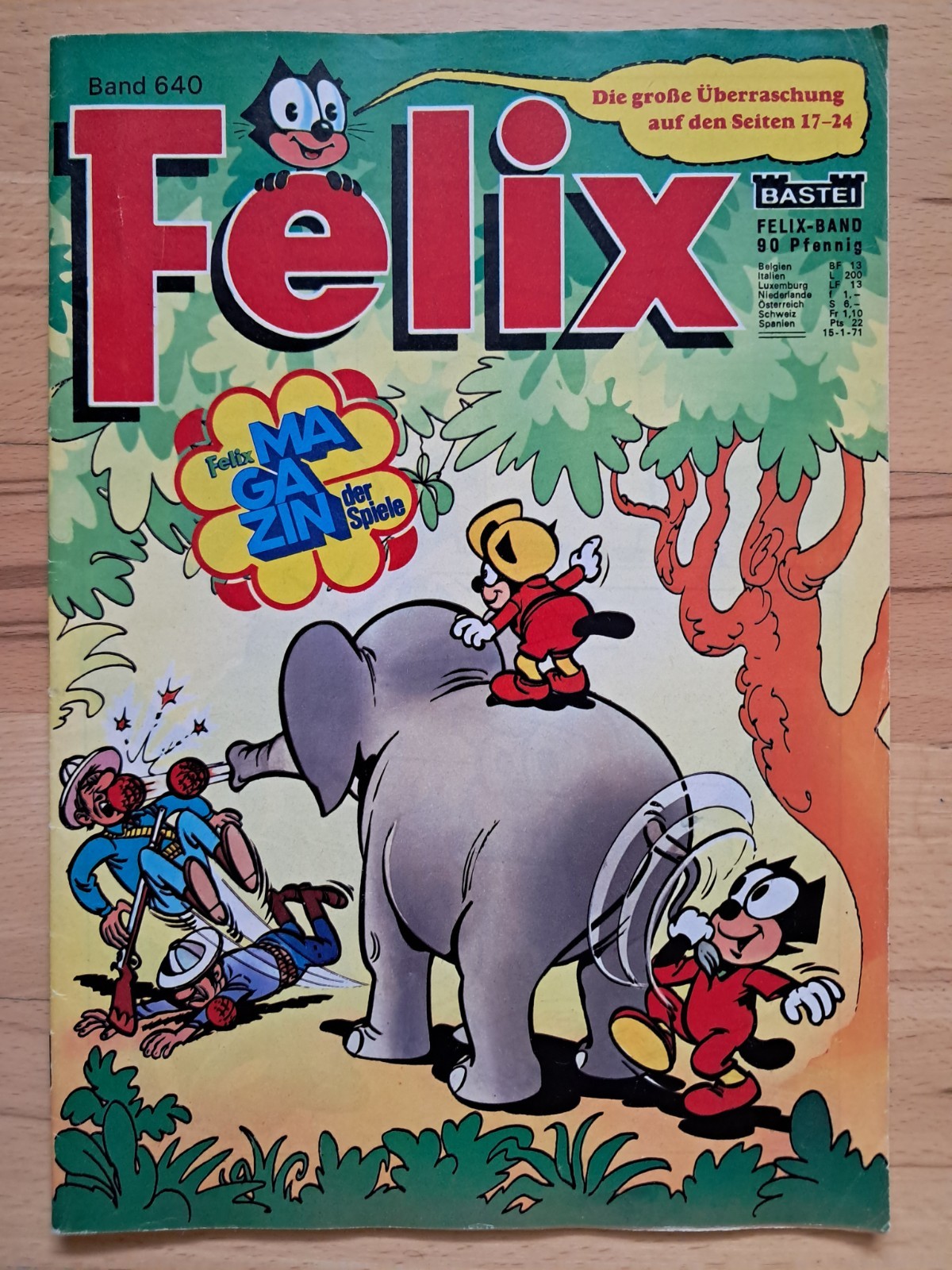 Felix n.640 con rivista puzzle + freccia argento - TOP Z1 BASTEI FUMETTI