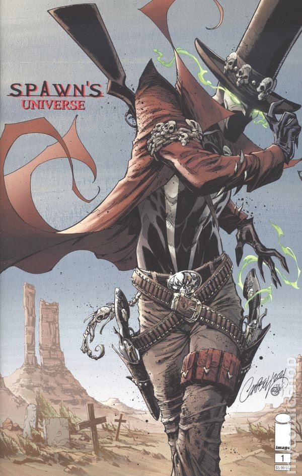 Spawn's Universe 1B Campbell Gunslinger Variant NM 9.4 2021 Stock Image