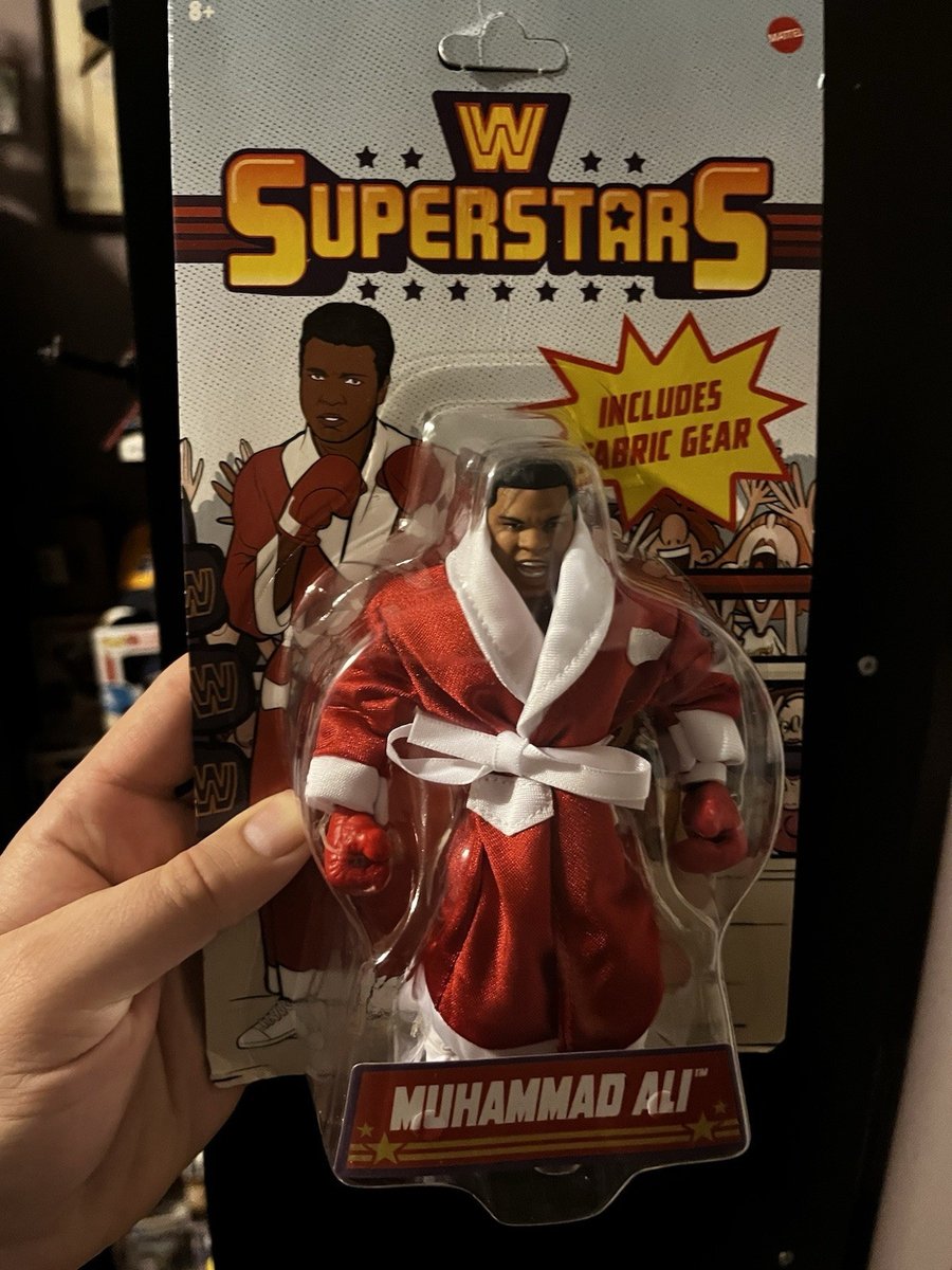 WWE Superstars Muhammad Ali Series 9 nuovo come nuovo su cartoncino raro