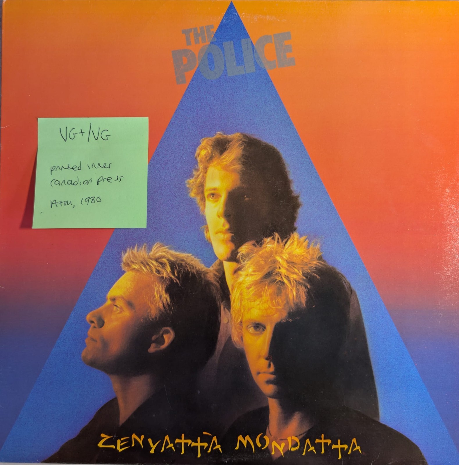 The Police Zenyatta Mondatta Vinyl Record VG+/VG SP4831 1980
