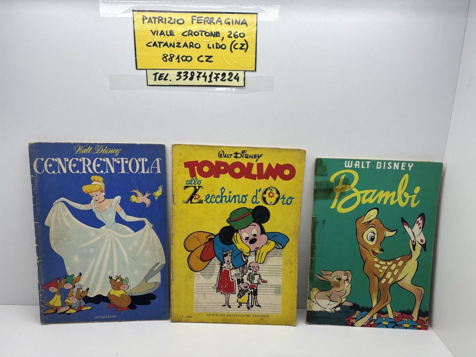 Walt Disney Cenerentola Topolino Zecchino d'Oro Bambi supplementi discreti