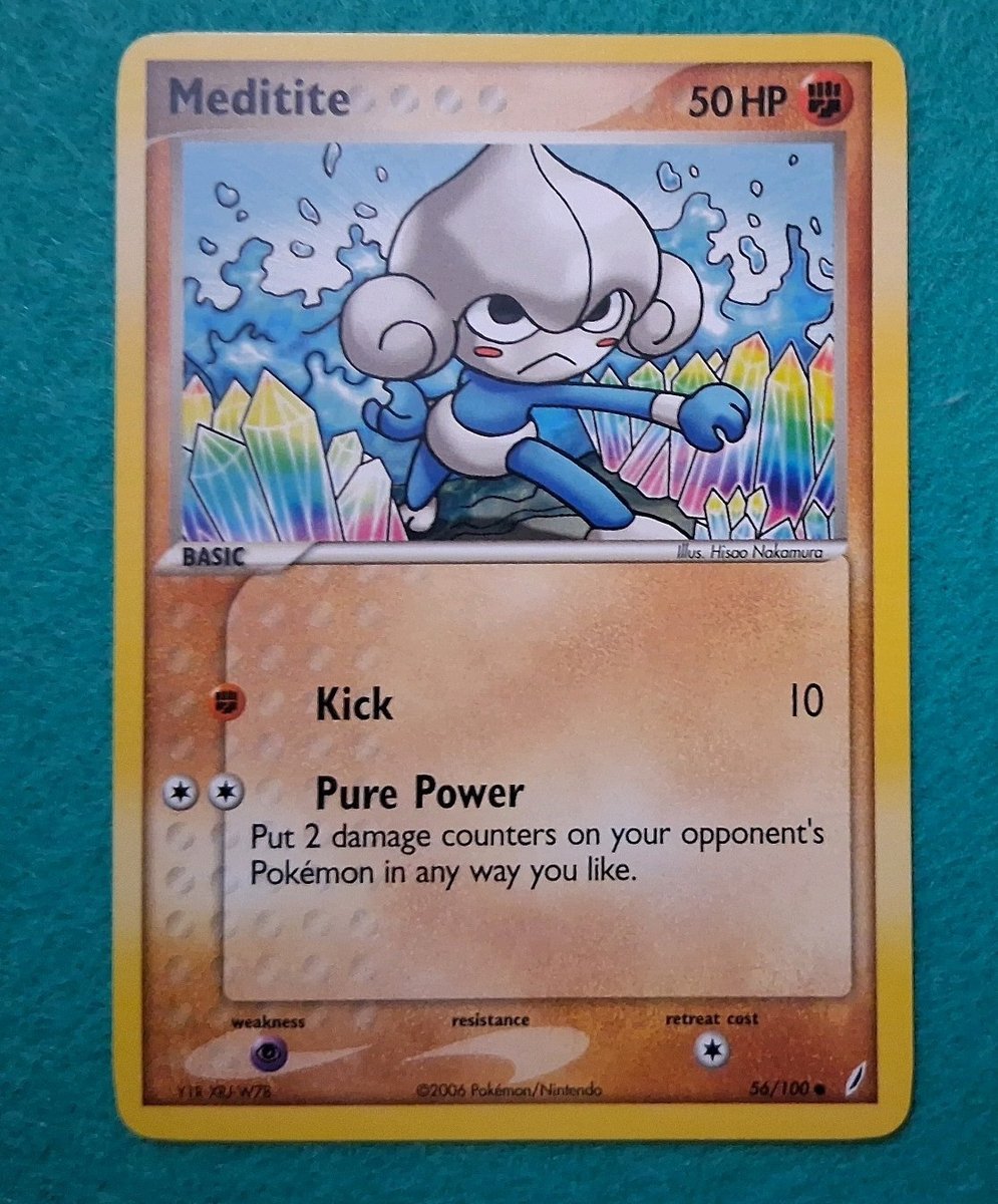 Pokemon Guardiani Cristallo Comuni Meditite 56/100 quasi come nuovo