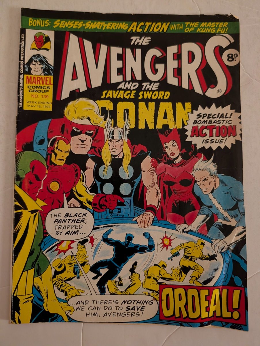 The Avengers and Savage Sword of Conan No 139, May 15th 1976, Marvel UK.