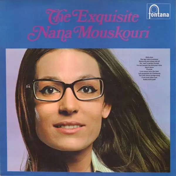 Nana Mouskouri The Exquisite Nana Mouskouri NEAR MINT Fontana Vinyl LP
